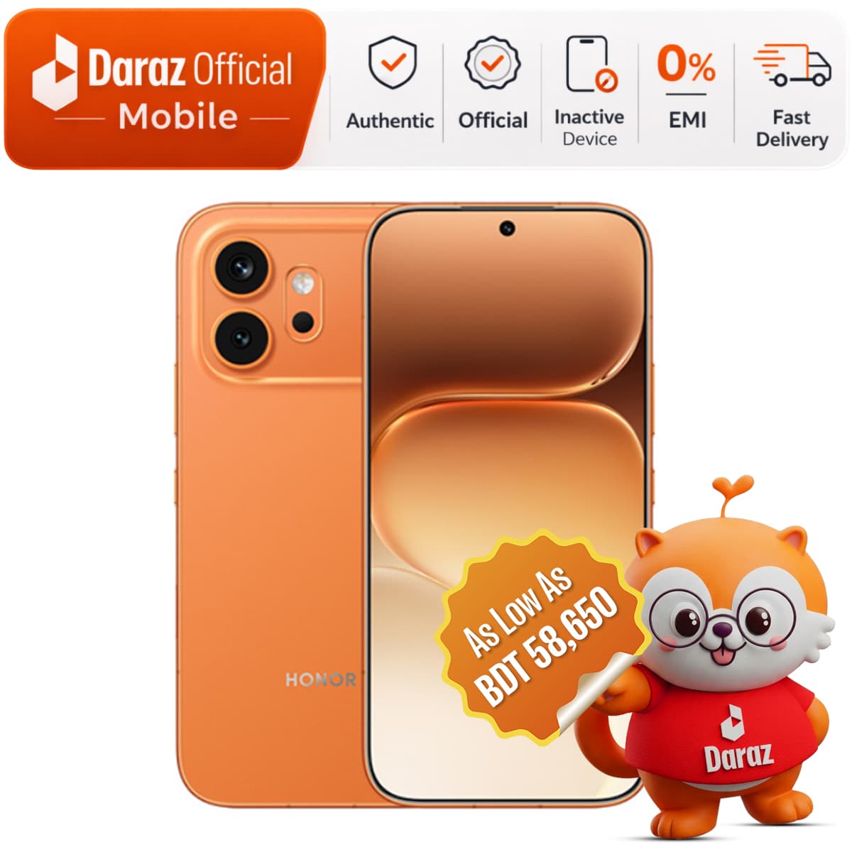 Honor 600 8/256GB | 6.57" 120Hz AOLED | 7000mAh Battery with Free Travel Suitcase